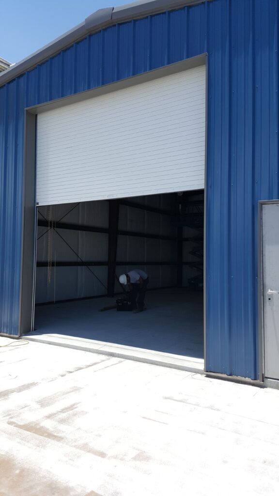 Commercial Rollup Garage Door in white